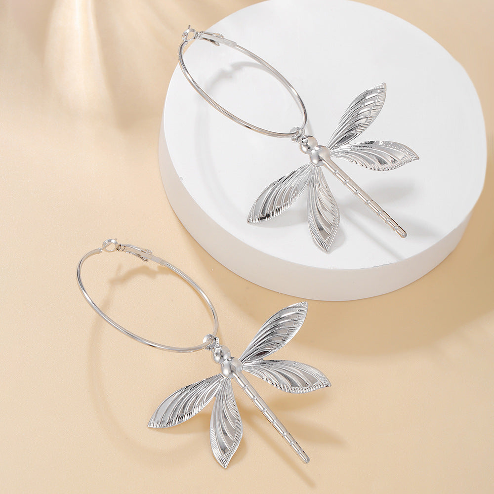 Retro Dragonfly Stud Earrings