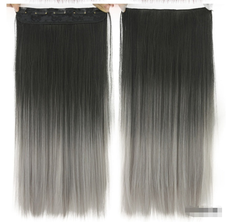 Dyed Gradual Straight Human Hair Wigs