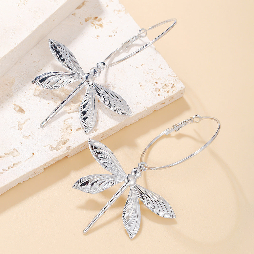 Retro Dragonfly Stud Earrings