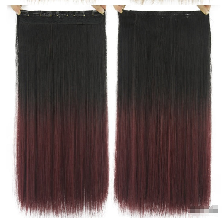 Dyed Gradual Straight Human Hair Wigs
