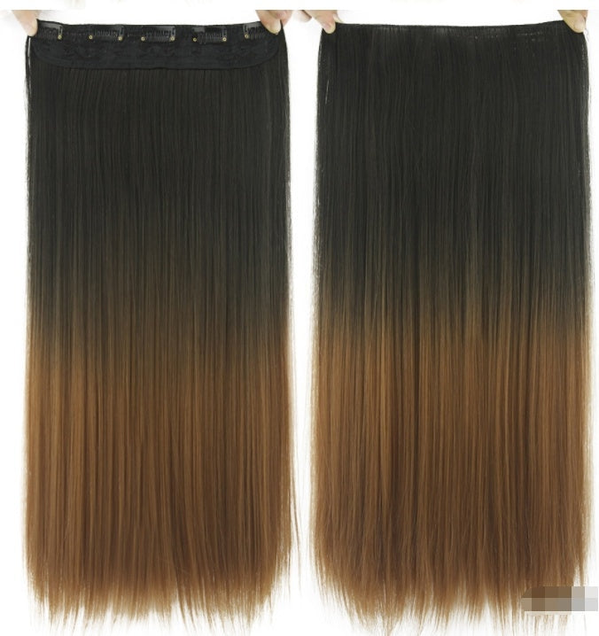 Dyed Gradual Straight Human Hair Wigs