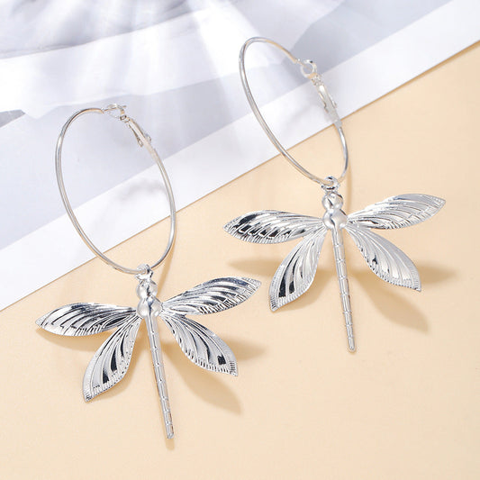 Retro Dragonfly Stud Earrings