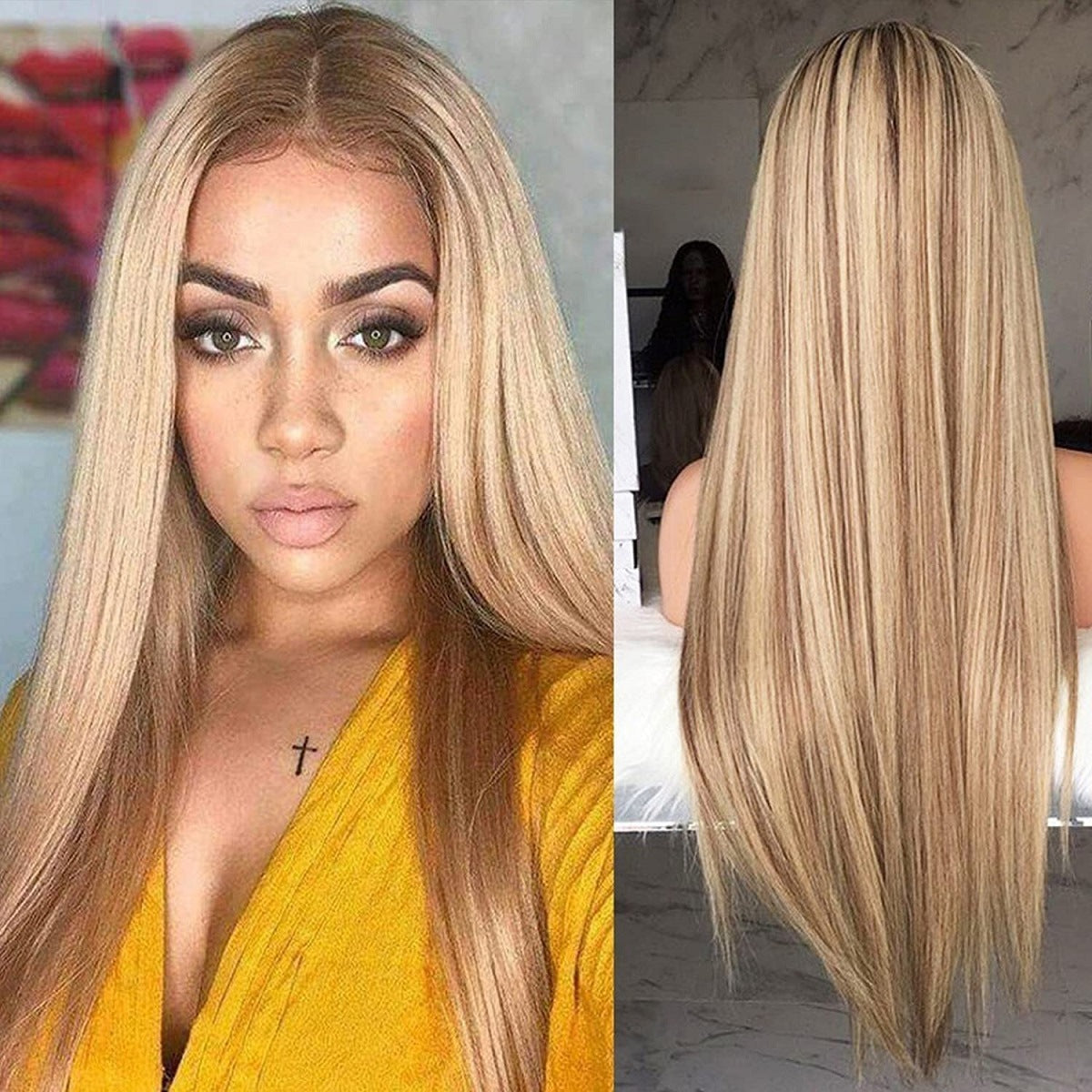Golden Brown Human Hair Wigs
