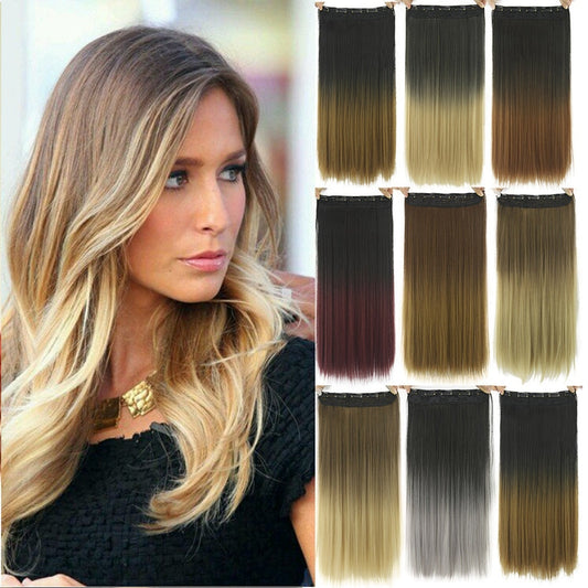 Dyed Gradual Straight Human Hair Wigs