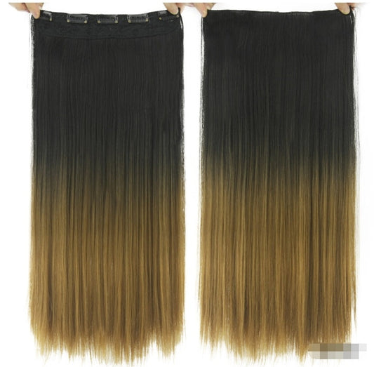 Dyed Gradual Straight Human Hair Wigs